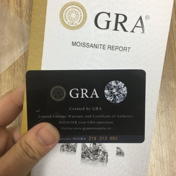 2 Carat Moissanite Ring With 925 Sterling Silver Band, D, VVS1 (M116) - Picture 7 of 7